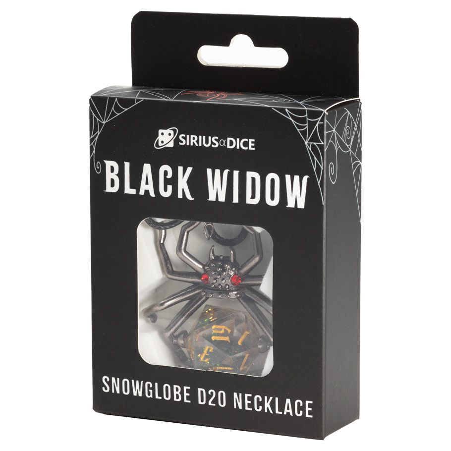Necklace: Black Widow d20 By Sirius Dice