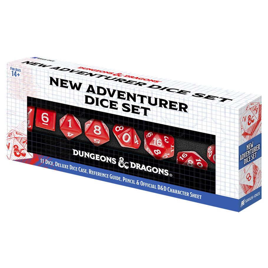 D&D New Adventurer Set with Red Dice