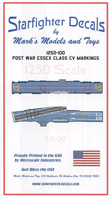 1/1250 Post War USS Essex Class CV Markings for 2 Ships