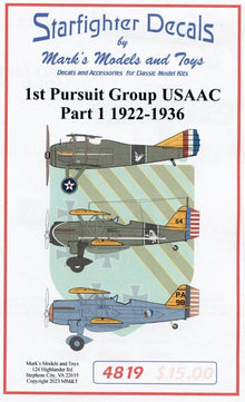 1/48 1st Pursuit Group USAAC Part 1 1922-36