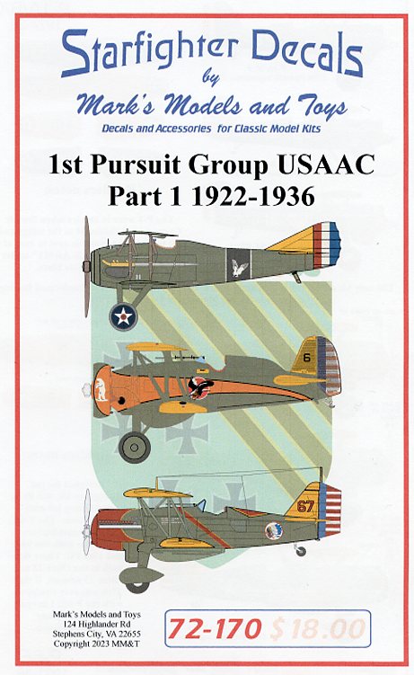 1/72 1st Pursuit Group USAAC Part 1 1922-36