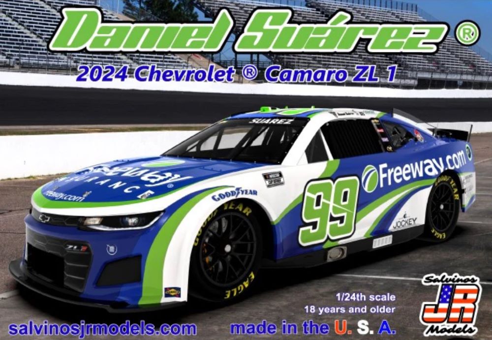 1/24 Daniel Suarez 2024 NASCAR Chevrolet Camaro ZL1 Winner Race Car (Primary Livery) (Ltd Prod)