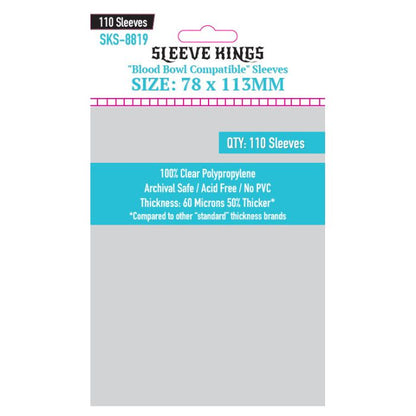 Deck Protector: Blood Bowl Compatible Sleeves 78 X 113mm (110) - Cats In Hat Inc.