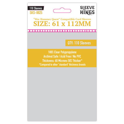Deck Protector: War Hammer Quest Compatible 75 X 110mm (110) - Cats In Hat Inc.