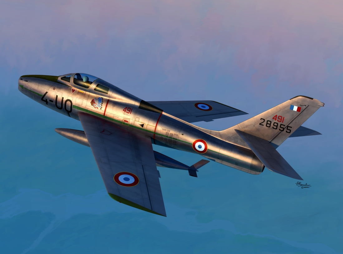 1/72 F84F Thunderstreak Fighter w/US France Belgian & Luftwaffe Markings
