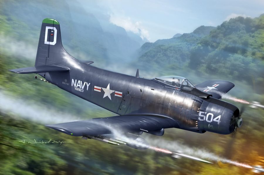 1/72 AD3/4 Early Skyraider over Korea Aircraft