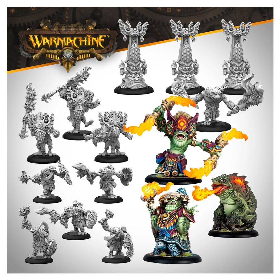 Warmachine: Southern Kriels Fire Tongue Warriors Cadre By Steamforged Games