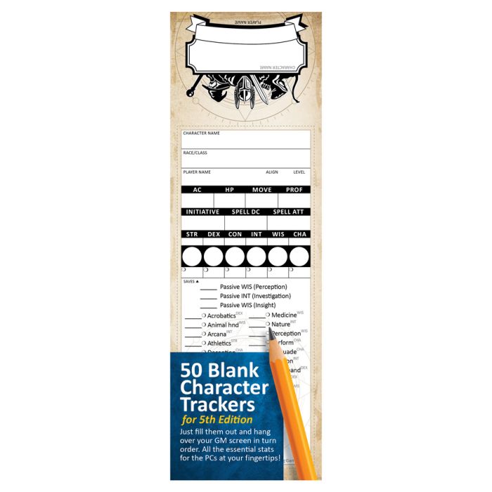 Stat Trackers: 5E Character Trackers - Cats In Hat Inc.