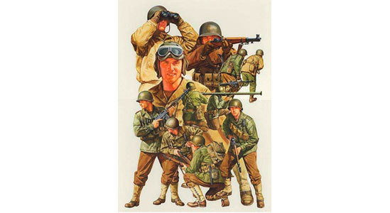 1/48 WWII US Army Infantry GIs (15)