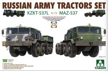 1/72 Russian Army Tractors Set: KZKT537L & MAZ537 (2 Kits)