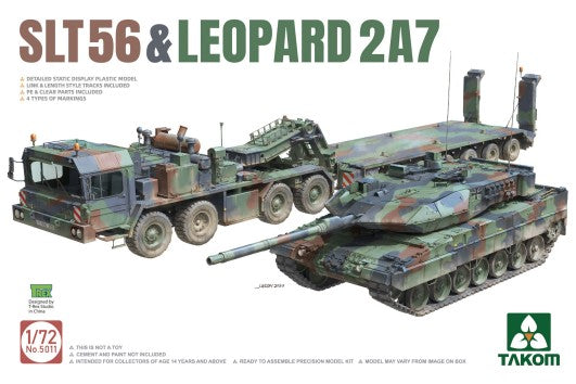 1/72 SLT56 Tank Transporter & Leopard 2A7 Tank (2 Kits)
