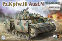 1/35 PzKpfw III Ausf N Tank w/Side-Skirt Armor