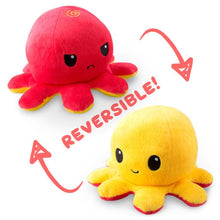 Reversible Octopus Plush: Red & Yellow - Cats In Hat Inc.
