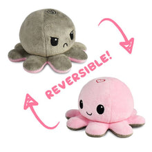Reversible Octopus Plush: Pink & Gray - Cats In Hat Inc.
