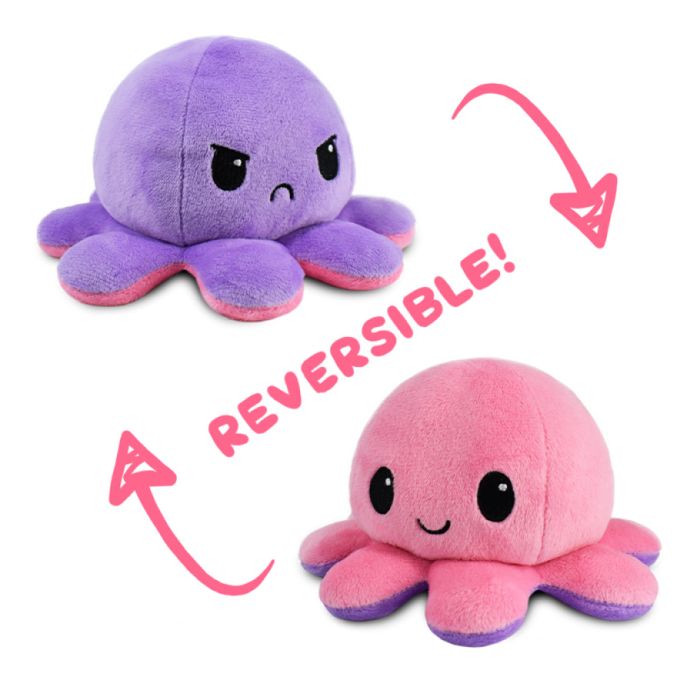 Reversible Octopus Plush: Pink & Purple - Cats In Hat Inc.