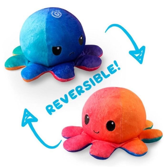 Reversible Octopus Plush: Sunset & Mermaid - Cats In Hat Inc.