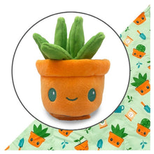 Plushie Tote: Green Succulent/Gardening - Cats In Hat Inc.