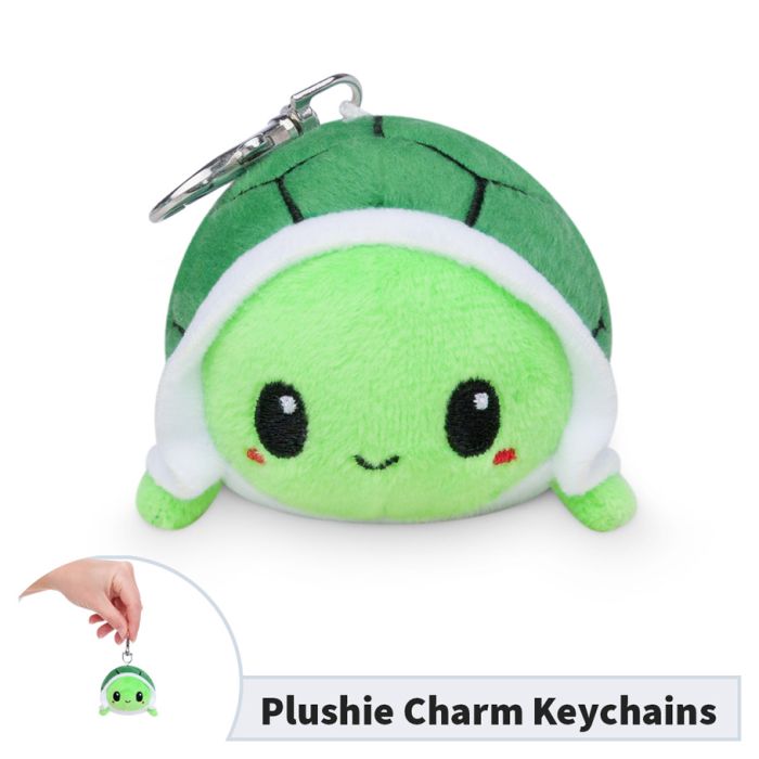 Plush Charm Keychain: Happy Green Turtle - Cats In Hat Inc.