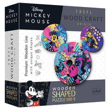 Puzzle: Woodcraft: Disney Mickey Mouse 500+5 Piece - Cats In Hat Inc.