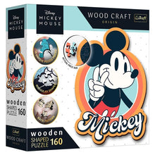 Puzzle: Disney Mickey Wooden Shape 160 Piece - Cats In Hat Inc.