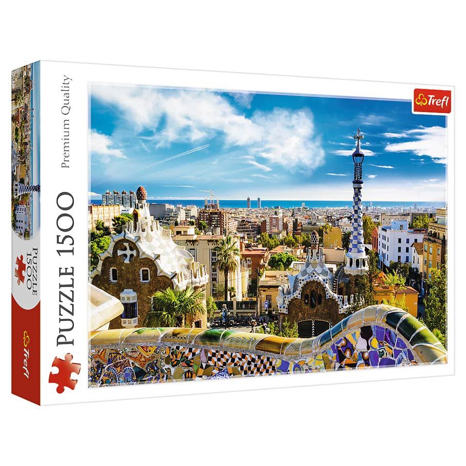 Puzzle: Park Güell, Barcelona 1500 Piece (Trefl Red)