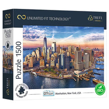 Puzzle: Cityscape: Manhattan, New York, USA 1500 Piece (Trefl Prime) - Cats In Hat Inc.