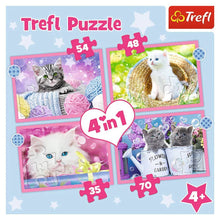 Puzzle: Fun Cats 4in1 (Trefl Kids)