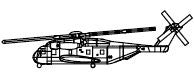 1/700 CH53E Super Stallion Helicopter Set for Warships (3/Bx)