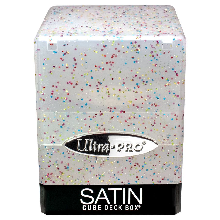 Deck Box: Satin Cube: Glitter Clear By Ultra Pro