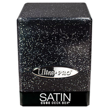 Deck Box: Satin Cube: Glitter Black - Cats In Hat Inc.