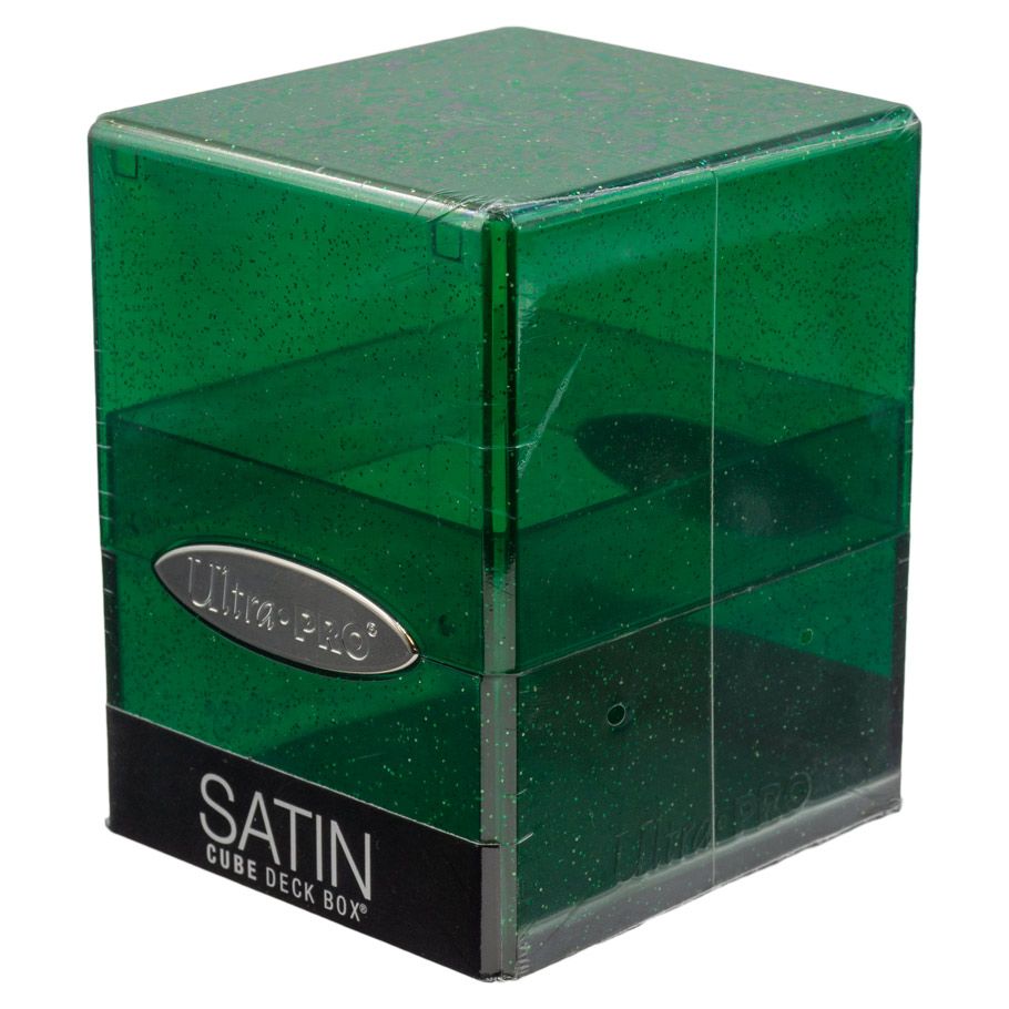 Deck Box: Satin Cube: Glitter Green By Ultra Pro