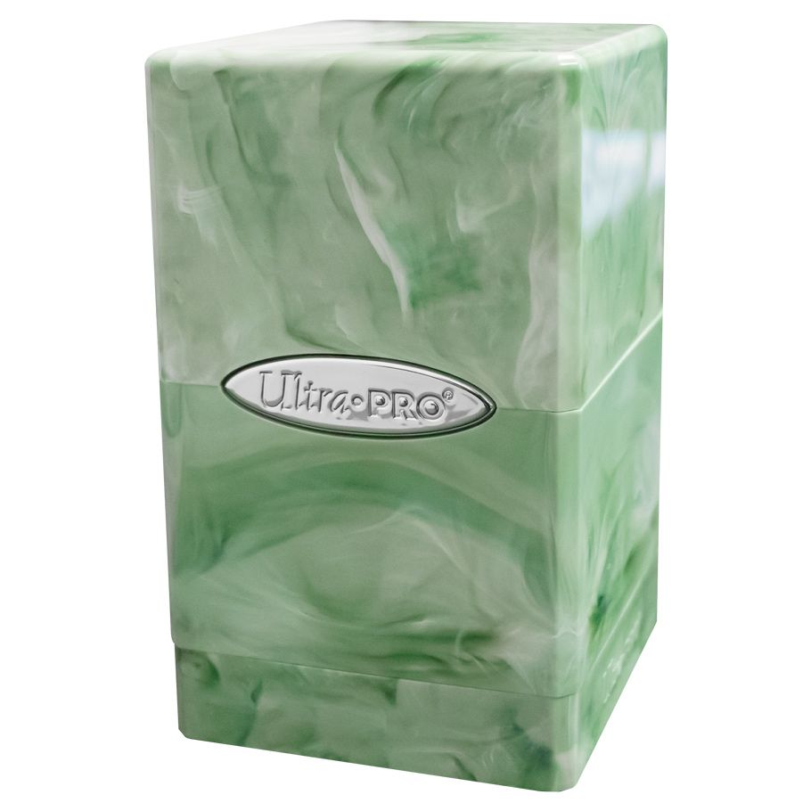 Deck Box: Satin Tower: Marble: Lime Green/White