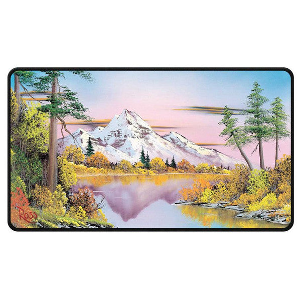 Playmat: Stitched Edge: Bob Ross: Mighty Mountain Lake
