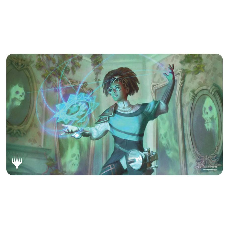 Playmat: Magic the Gathering: Duskmourn: Zimone, Mystery Unraveler By Ultra Pro