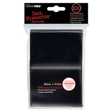 Deck Protector: PRO: Gloss Solid Black (100) By Ultra Pro