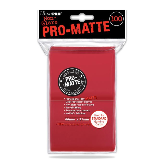 Deck Protector: PRO: Matte Red (100)