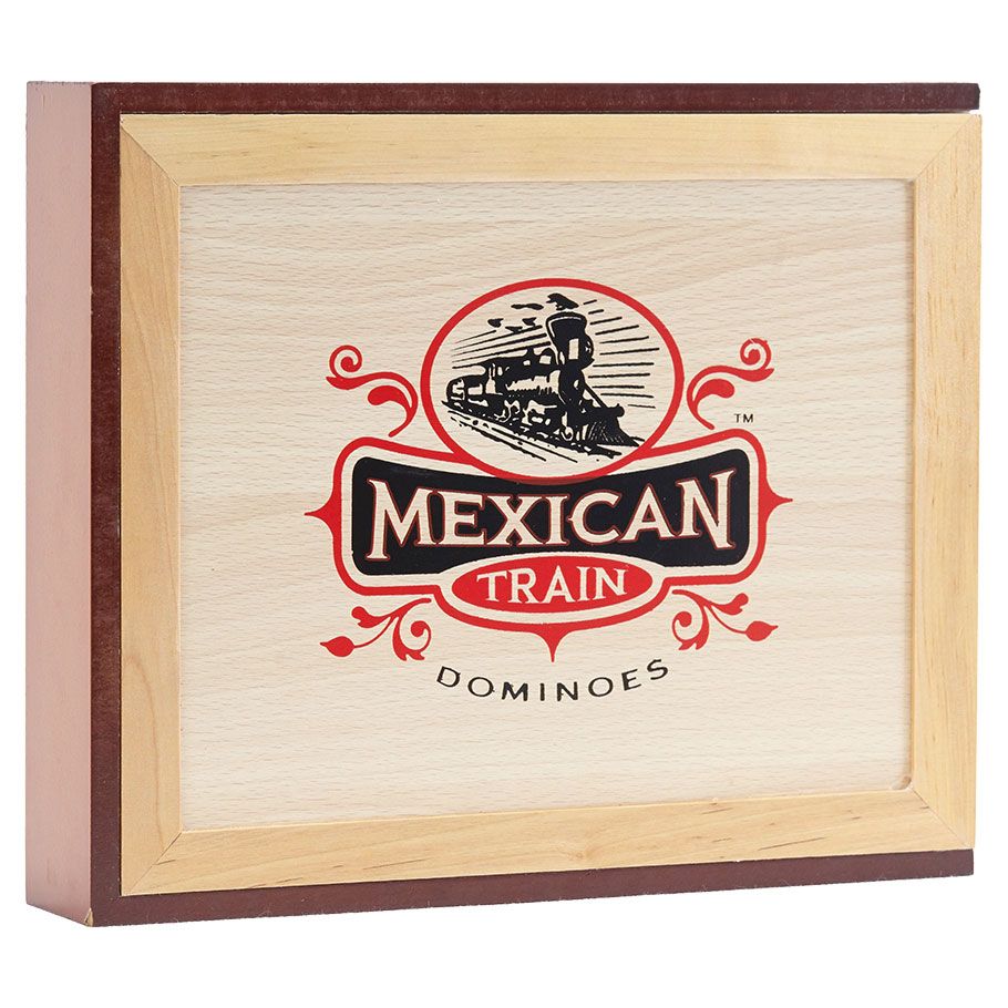 Dominoes: Mexican Train (Wooden Case) - Cats In Hat Inc.