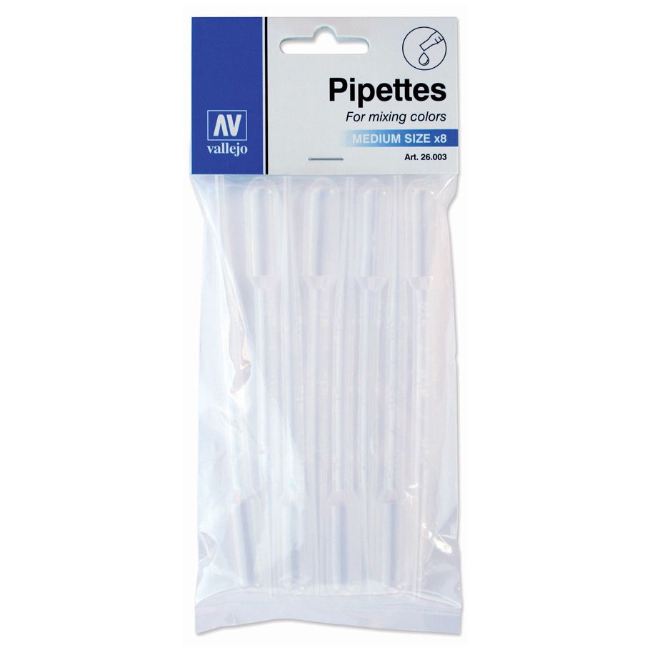 Tool: Pipettes Medium Size 3ml (8) By Vallejo