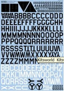 1/48 B17 Lettering Numbers for Natural Metal Finish