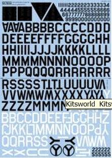 1/48 B17 Lettering Numbers for Natural Metal Finish