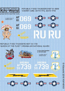 1/48 F105D Cherry Girl 357th/355th Queen of the Fleet 149th/192nd Virginia Air National Guard