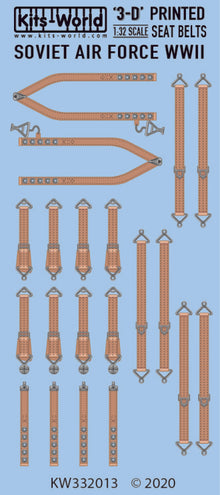 1/32 3D Color Seatbelts WWII Soviet Air Force Yakovlev & Lavochkin Aircraft
