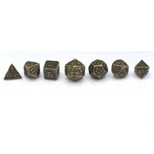 7-Set 10mm Mini Solid Metal: Ancient Gold