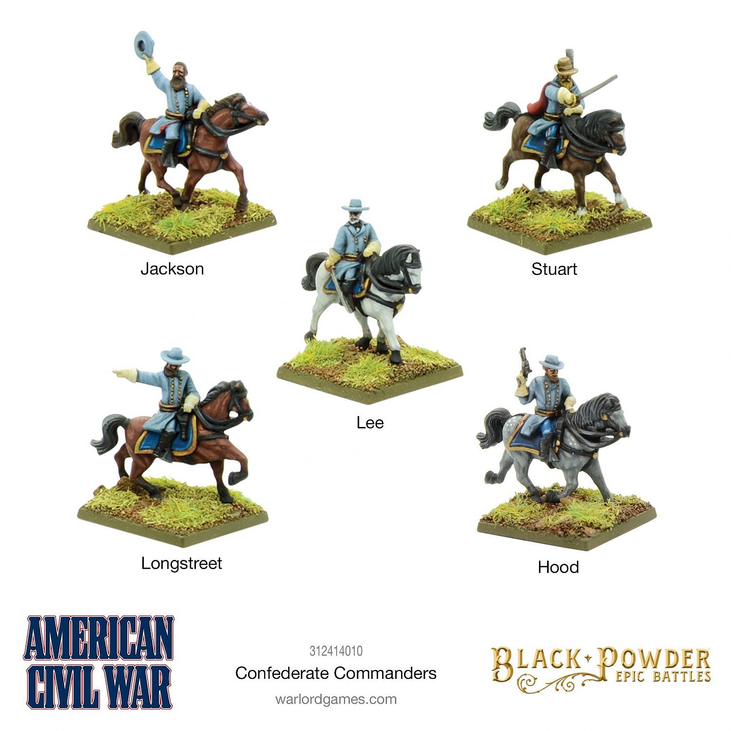 Black Powder: American Civil War: Confederate Officers Advancing A