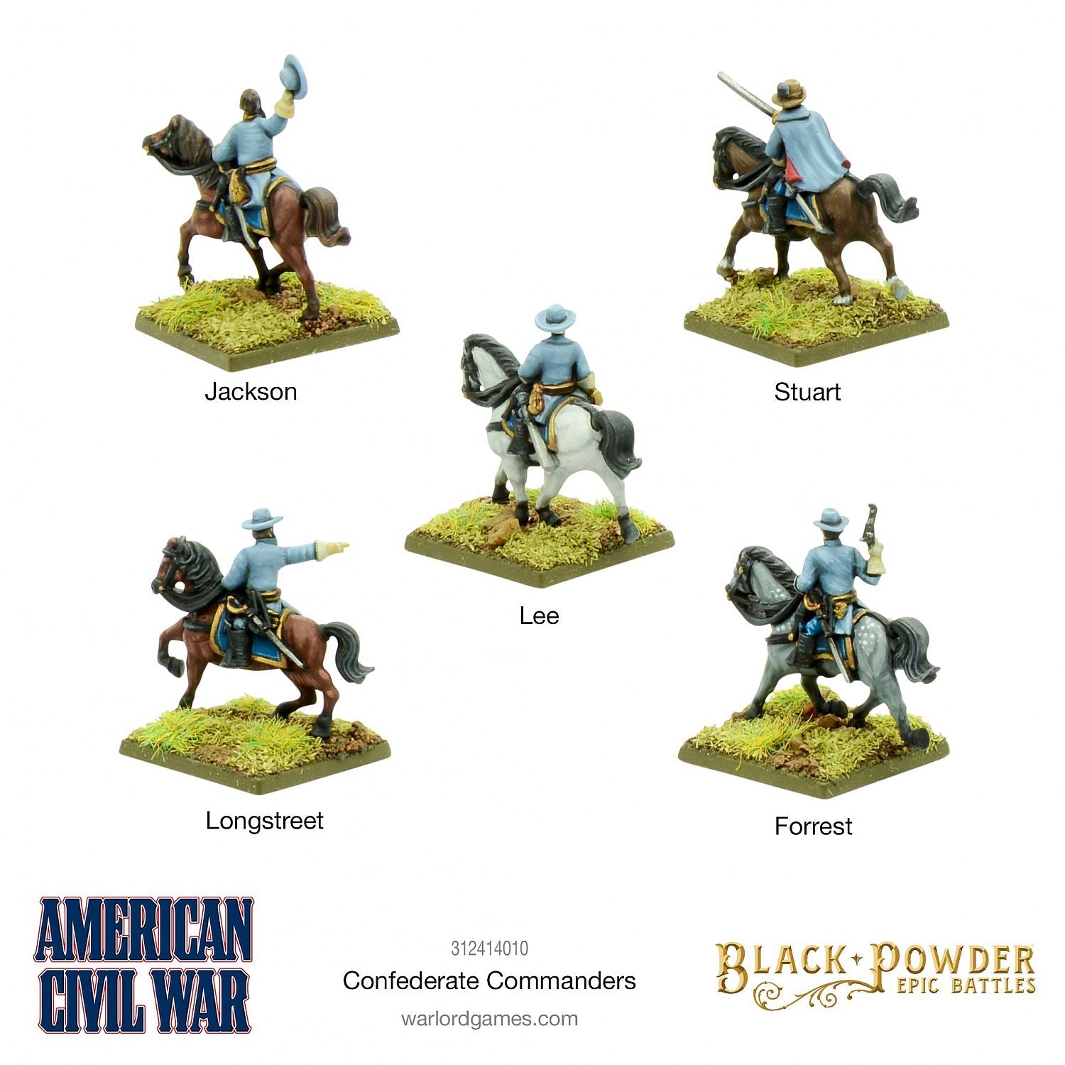 Black Powder: American Civil War: Confederate Officers Advancing A