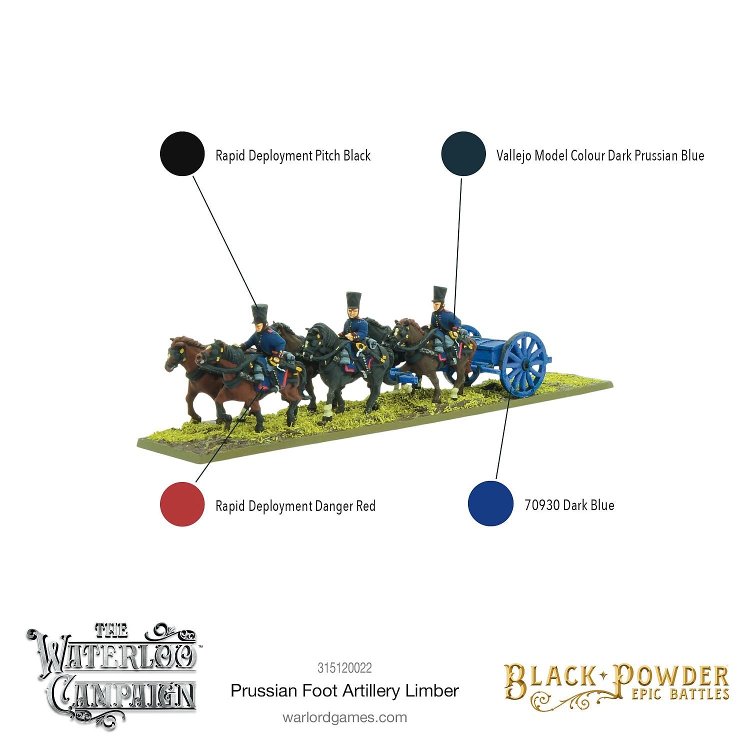 Black Powder Epic Battles Napoleonic Prussian Foot Artillery Limber