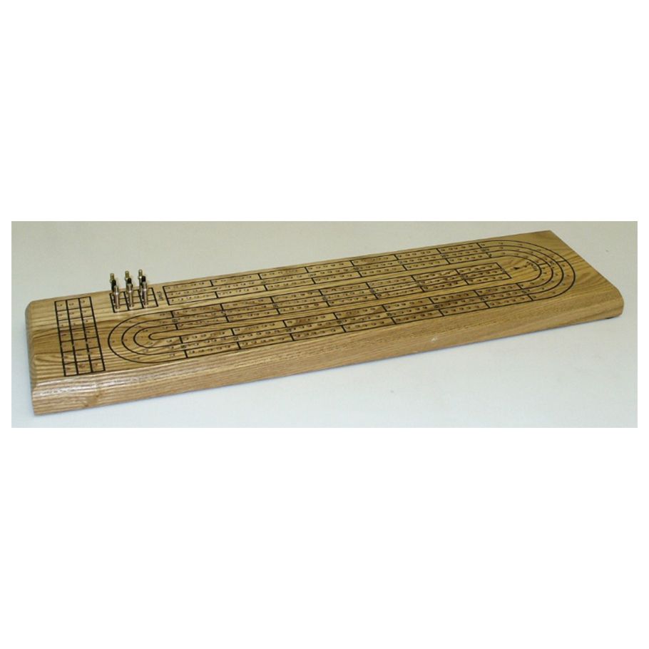 Cribbage: 3-player Oak 15x4 By WorldWise Imports