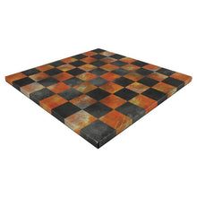 14.5" Leatherette Chess Board Fire And Dusky Black - Cats In Hat Inc.