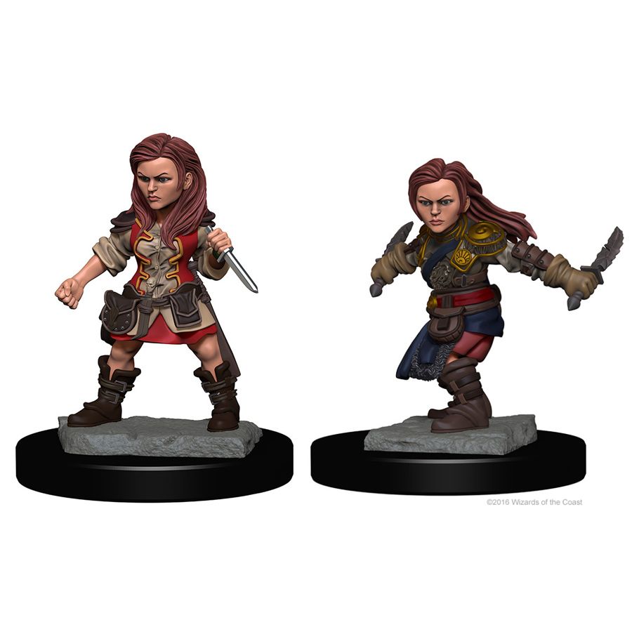 D&D: Nolzur's Marvelous Minis: Halfling Female Rogue W1 (Unpainted)