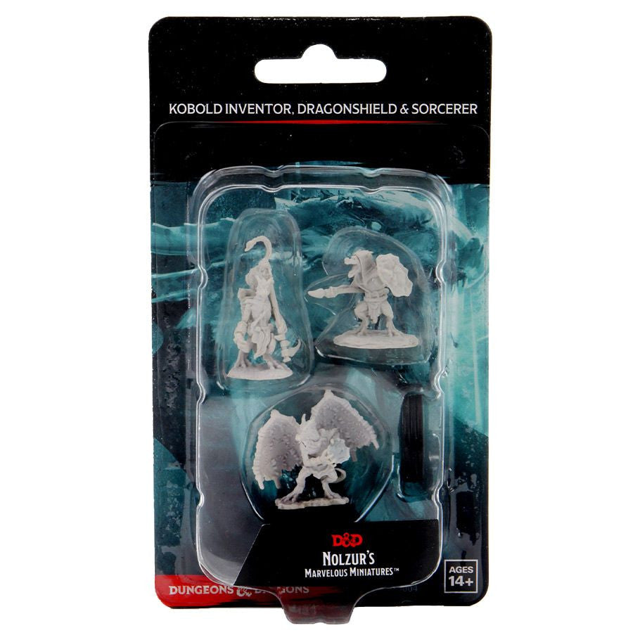 D&D: Nolzur's Marvelous Minis: Kobold Inventor, Dragonshield & Sorcerer W12 (Unpainted)